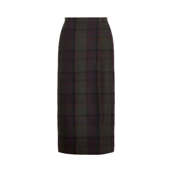 Jupe &eacute;cossaise Dasha en laine Ralph Lauren Collection en 1