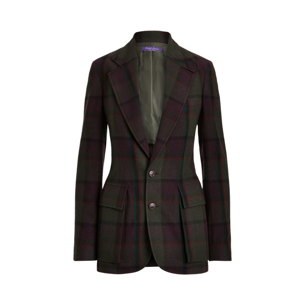 Preston Plaid Cashmere-Wool Jacket Ralph Lauren Collection 1