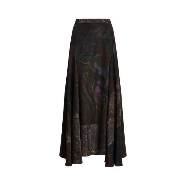 Eloise Paisley Patchwork Silk Skirt Ralph Lauren Collection in 1