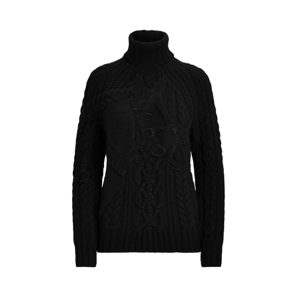 Equestrian Wool-Cashmere Roll Neck Ralph Lauren Collection 1