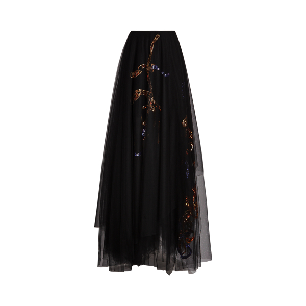 Black Sonnet Sequined Tulle Skirt Ralph Lauren Collection 2
