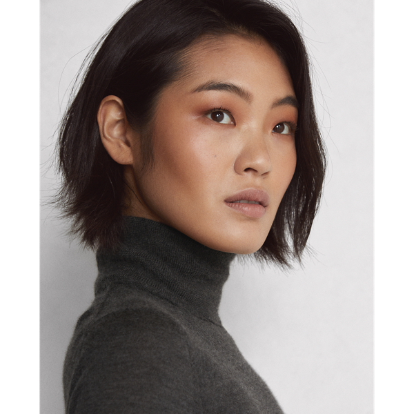 Medium Grey Melange Cashmere Roll Neck Jumper Ralph Lauren Collection 5