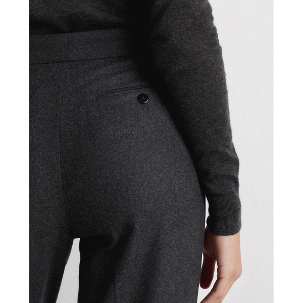 Medium Grey Heather Aubree Virgin Wool Flannel Trouser Ralph Lauren Collection 7