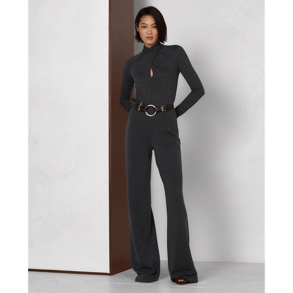 Worsted Wool Long Sleeve Jumpsuit