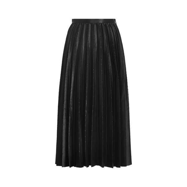 Anisa Bead-Embellished Satin Skirt Ralph Lauren Collection 1