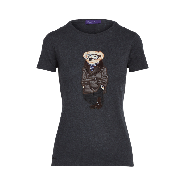 Medium Grey Heather Driver Polo Bear Pima Tee Ralph Lauren Collection 2