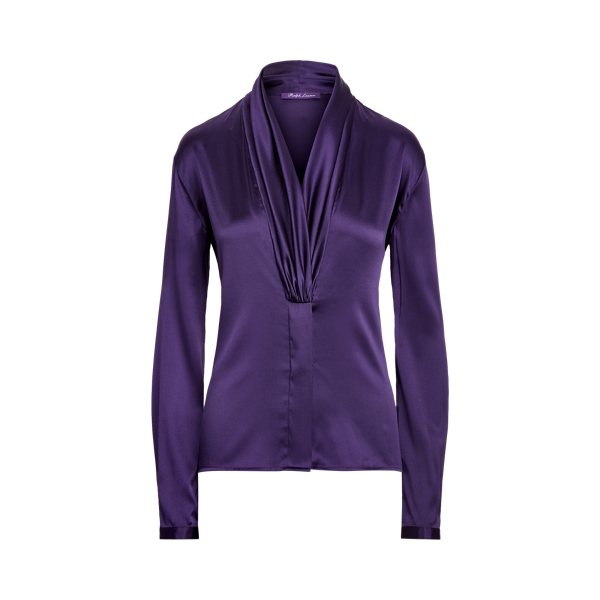 Kimberly Silk Satin Blouse Ralph Lauren Collection 1