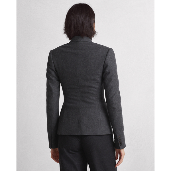 Medium Grey Heather Winnifred Wool Flannel Jacket Ralph Lauren Collection 5