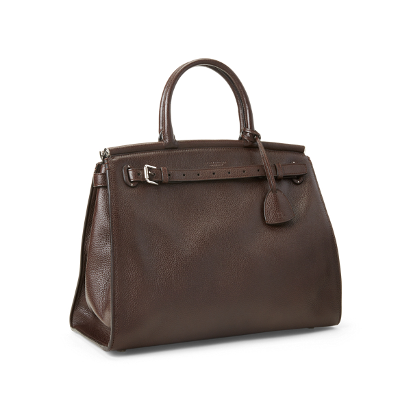 Dark Brown RL50 Deerskin Large Bag Ralph Lauren Collection 2