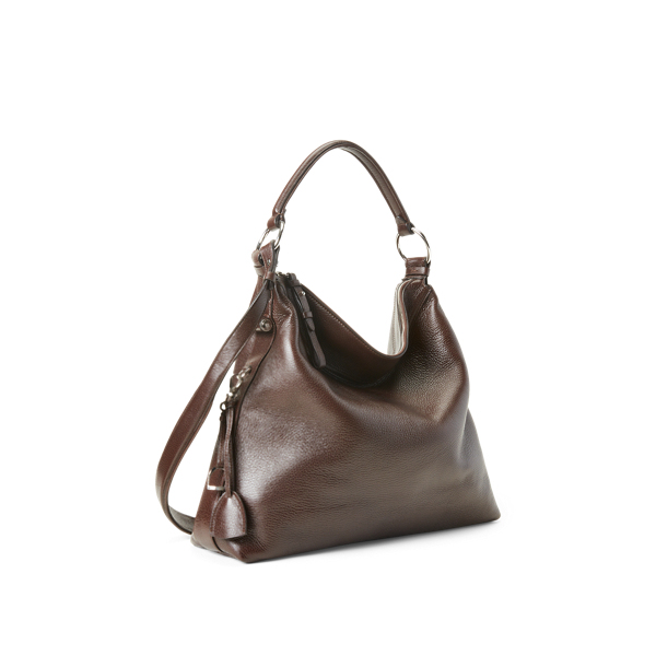 Dark Brown Large Bridle Bag in Deerskin Ralph Lauren Collection 2
