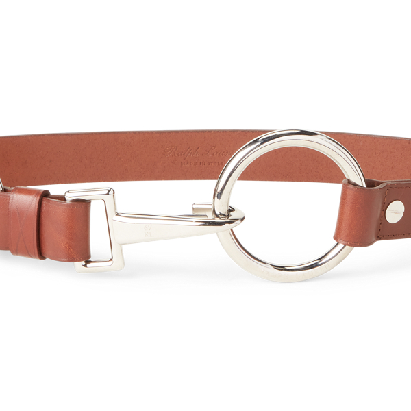 Dark Brown Double-O-Ring Leather Belt Ralph Lauren Collection 2