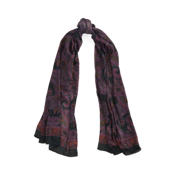 Paisley-Print Cashmere Scarf