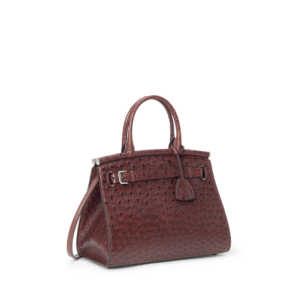 Tobacco Ostrich Medium RL50 Handbag Ralph Lauren Collection 2