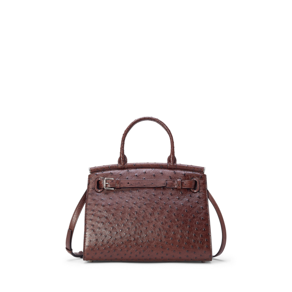 Tobacco Ostrich Medium RL50 Handbag Ralph Lauren Collection 3