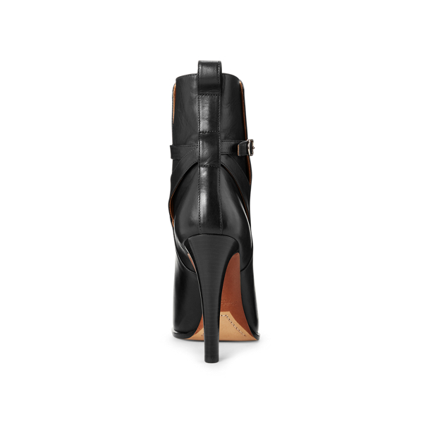 Black Sarafina Buckled Calfskin Boot Ralph Lauren Collection 3