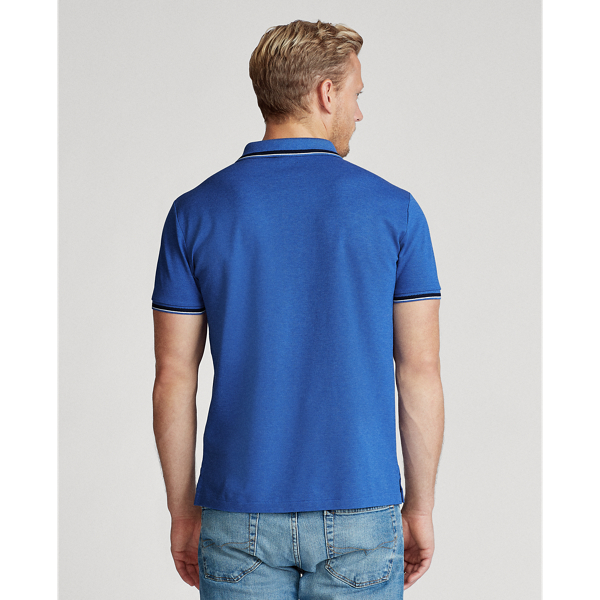 Slim Fit Stretch Mesh Polo Polo Ralph Lauren em Dockside Blue Heather 4