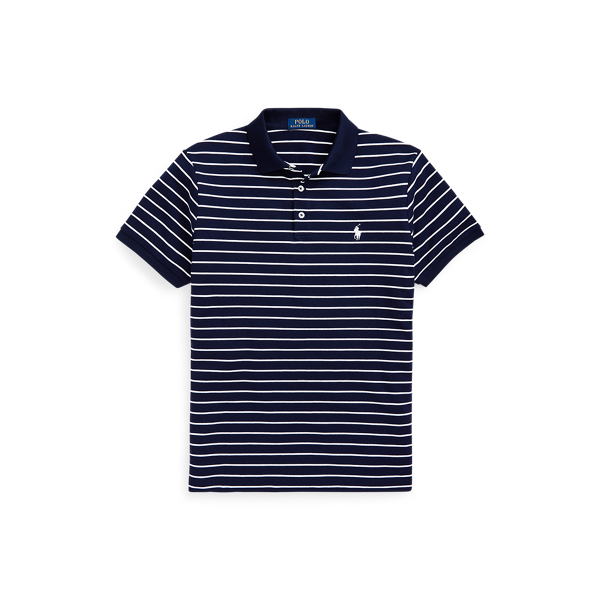 Slim Fit Stretch Mesh Polo Polo Ralph Lauren in Refined Navy/White 2