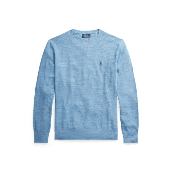 Pull col rond en coton et lin Polo Ralph Lauren en 1