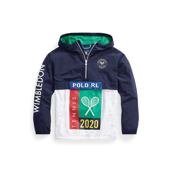 Wimbledon Packable Hooded Jacket Boys 6-14 Years 1