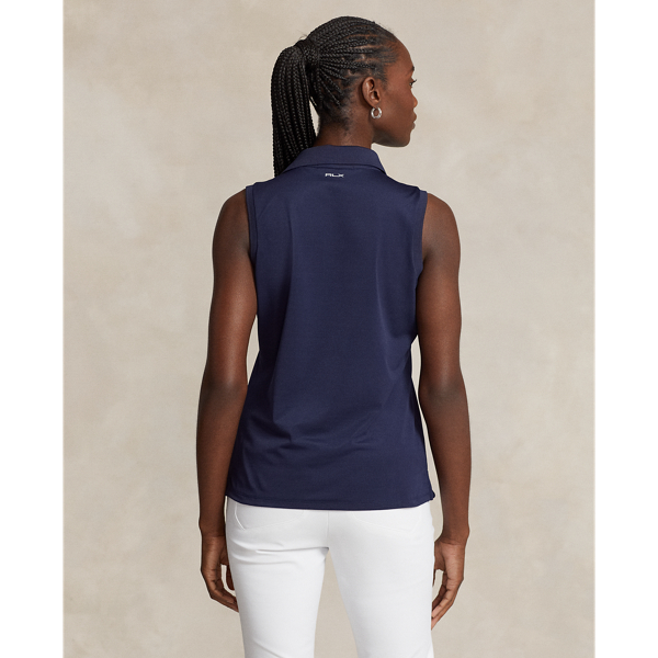 Mouwloos piqu&eacute; Polo-shirt RLX Golf in Refined navy 5