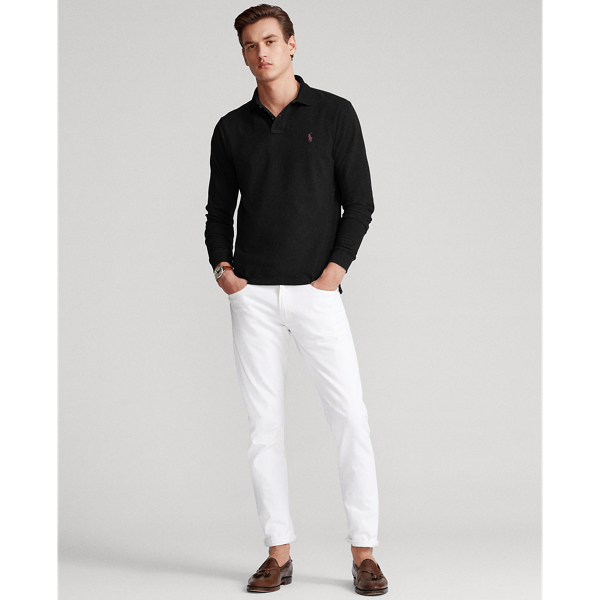 Custom-Slim-Fit Piqu&eacute;-Poloshirt Polo Ralph Lauren in Schwarz 3