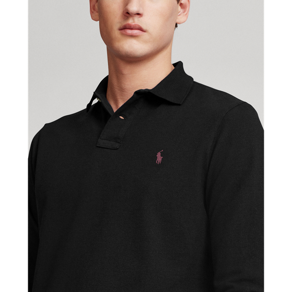 Custom-Slim-Fit Piqu&eacute;-Poloshirt Polo Ralph Lauren in Schwarz 5