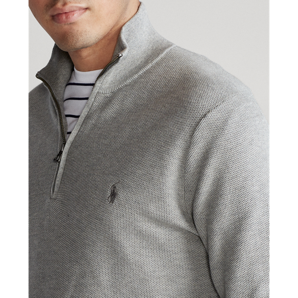 Andover Heather Cotton Quarter-Zip Jumper Polo Ralph Lauren 6