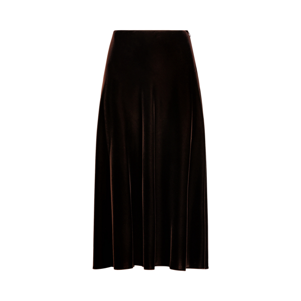 Zoie Velvet A-Line Skirt Ralph Lauren Collection 1