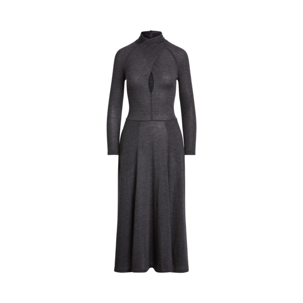 Worsted Wool Long-Sleeve Jumper Dress Ralph Lauren Collection 1