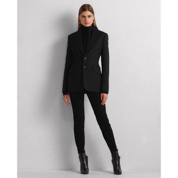 Black Erica Wool-Silk Jacket Ralph Lauren Collection 4