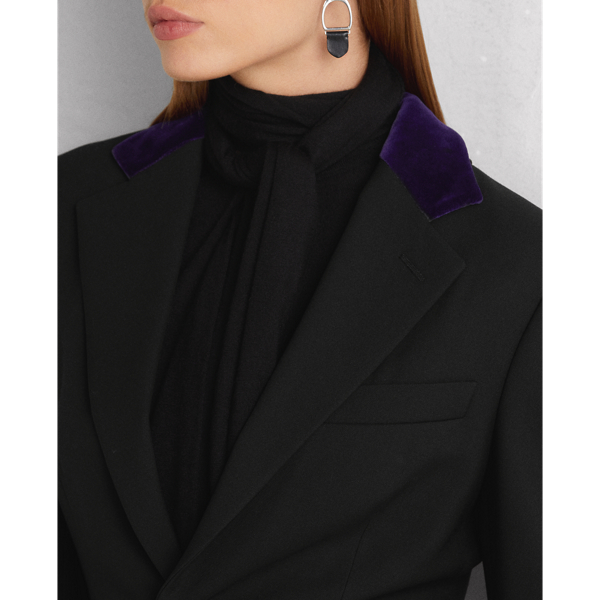 Black Erica Wool-Silk Jacket Ralph Lauren Collection 6