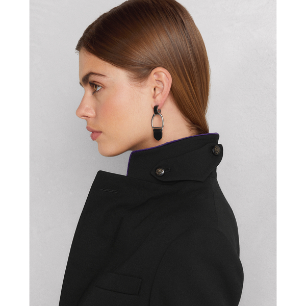 Black Erica Wool-Silk Jacket Ralph Lauren Collection 8