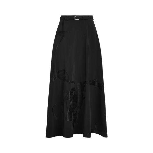 Erica Buckled Jacquard A-Line Skirt