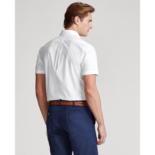 White Custom Fit Natural Stretch Poplin Shirt Polo Ralph Lauren 5