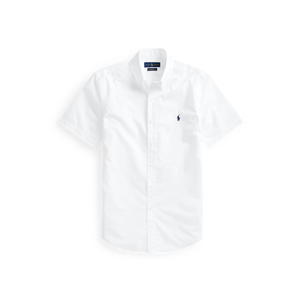 White Custom Fit Natural Stretch Poplin Shirt Polo Ralph Lauren 2