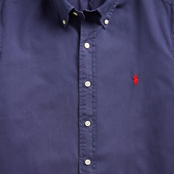 Cruise Navy Slim Fit Garment-Dyed Twill Shirt Polo Ralph Lauren 7