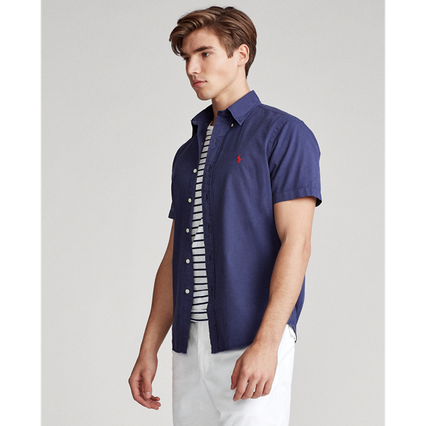 Cruise Navy Slim Fit Garment-Dyed Twill Shirt Polo Ralph Lauren 4