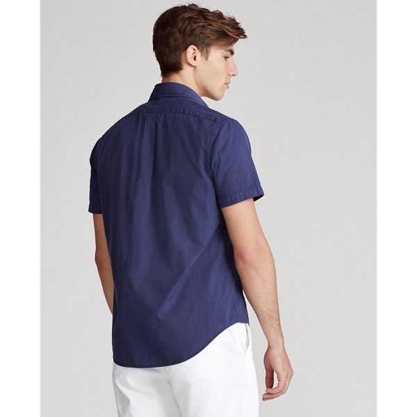 Cruise Navy Slim Fit Garment-Dyed Twill Shirt Polo Ralph Lauren 5