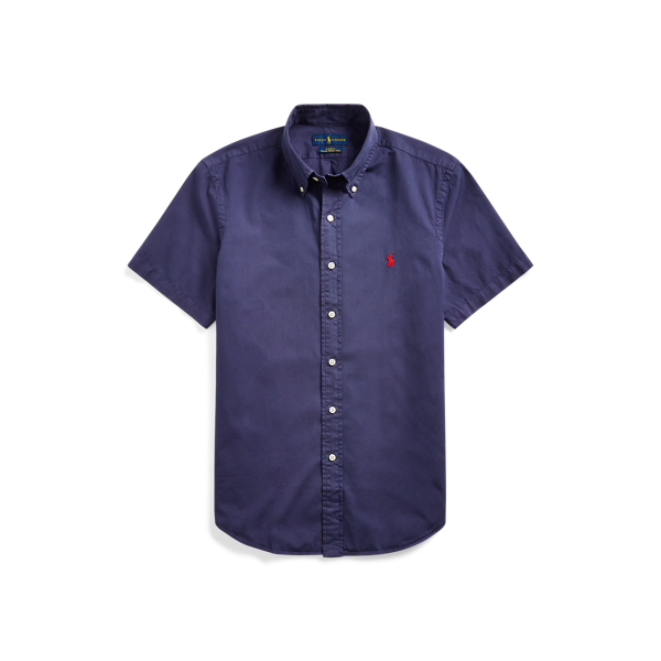 Cruise Navy Slim Fit Garment-Dyed Twill Shirt Polo Ralph Lauren 2