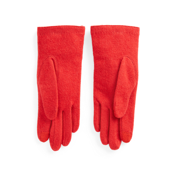 Lipstick Red Two-Button Tech Gloves Lauren 2