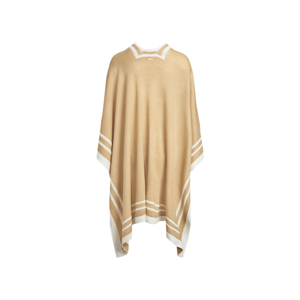 Camel/Cream Striped Ruana Lauren 2