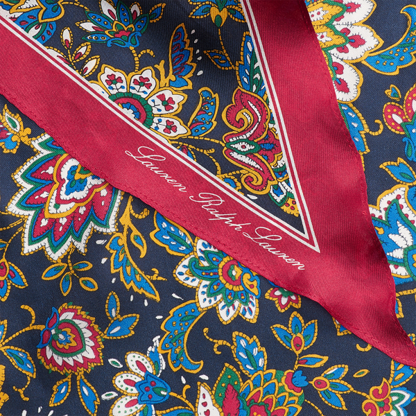 Navy Jennifer Silk Twill Scarf Lauren 3