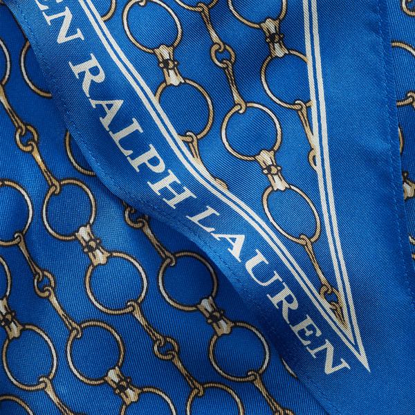 Blue Glacier Brooke Silk Twill Scarf Lauren 3