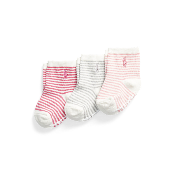 Striped Cotton-Blend Crew Sock 3-Pack