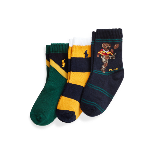 Polo Bear Crew Sock 3-Pack