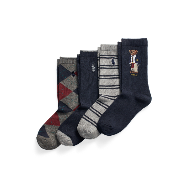 Polo Bear Preppy Crew Sock 4-Pack