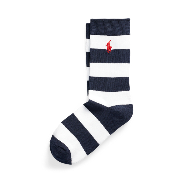 Rugby-Stripe Cotton-Blend Crew Socks