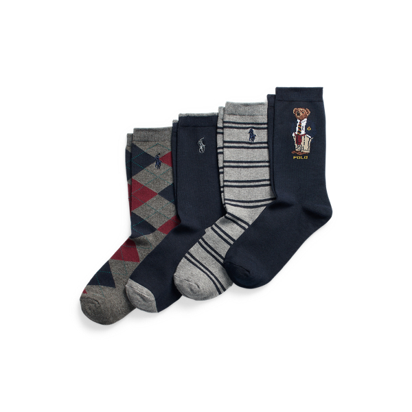 4&nbsp;paires Polo Bear/Preppy de chaussettes
