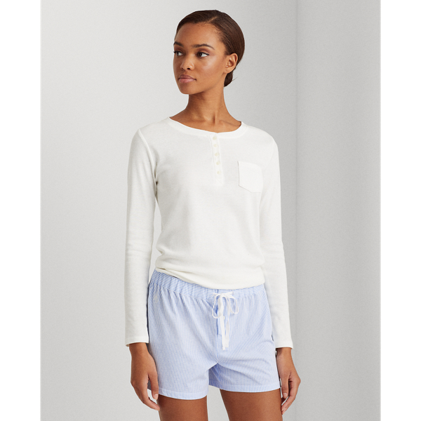 Striped Cotton Blend Sleep Short Ralph Lauren