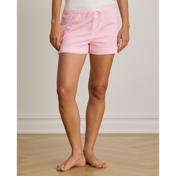 Pink Stripe Striped Cotton-Blend Sleep Short Lauren 3
